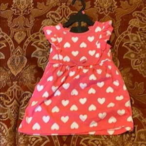 Little girl pink and white dress